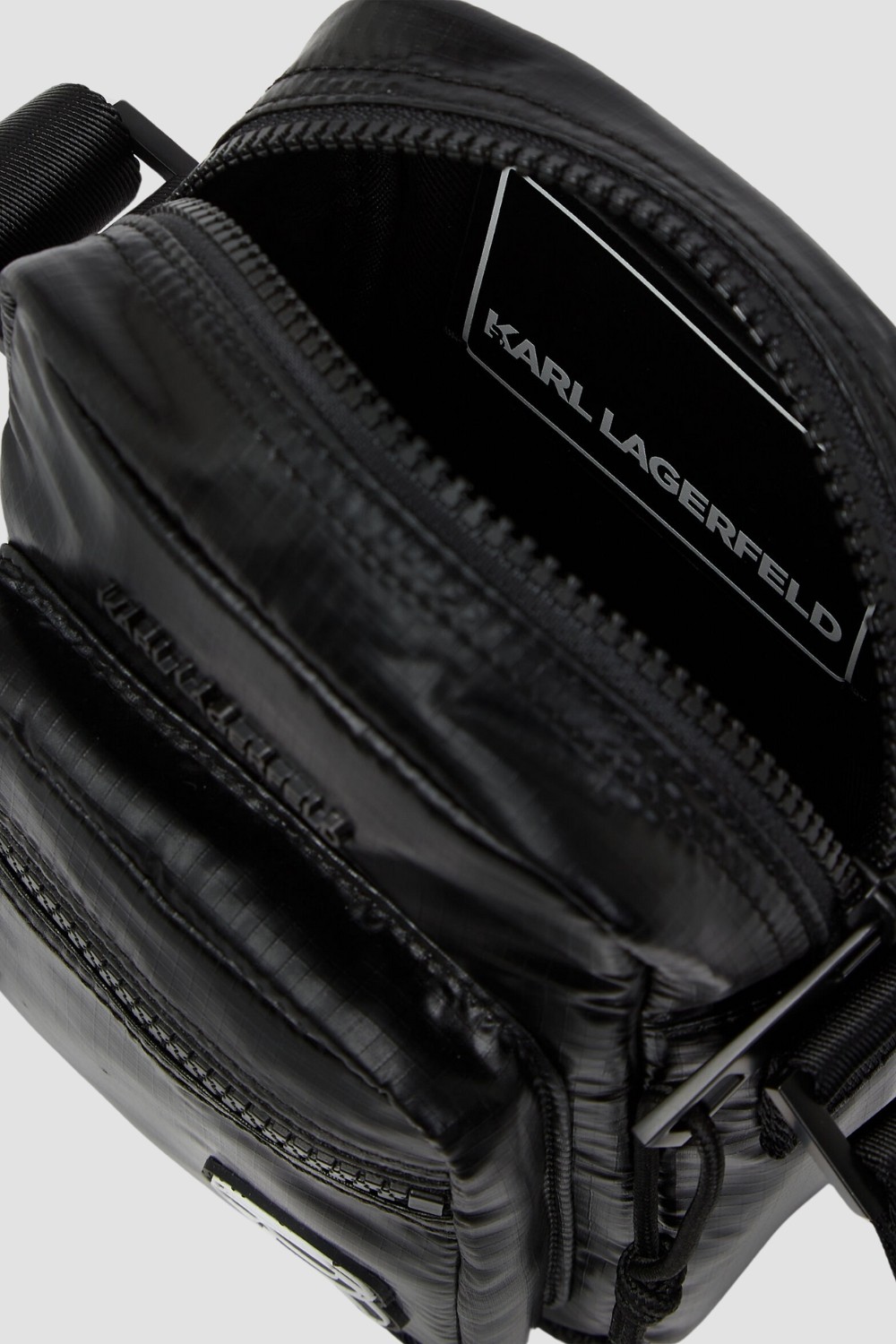 KARL LAGERFELD Czarna męska saszetka Puffy Nylon