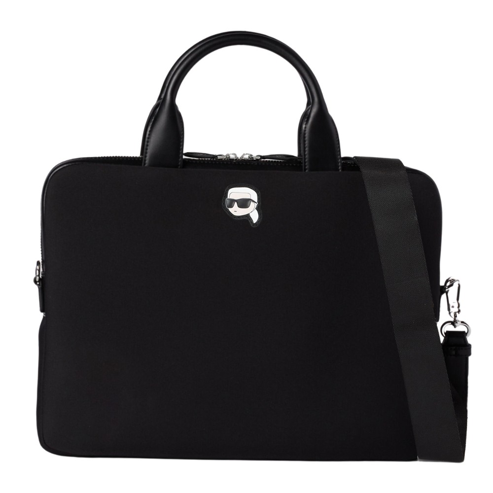 KARL LAGERFELD Czarna aktówka Ikon Neop