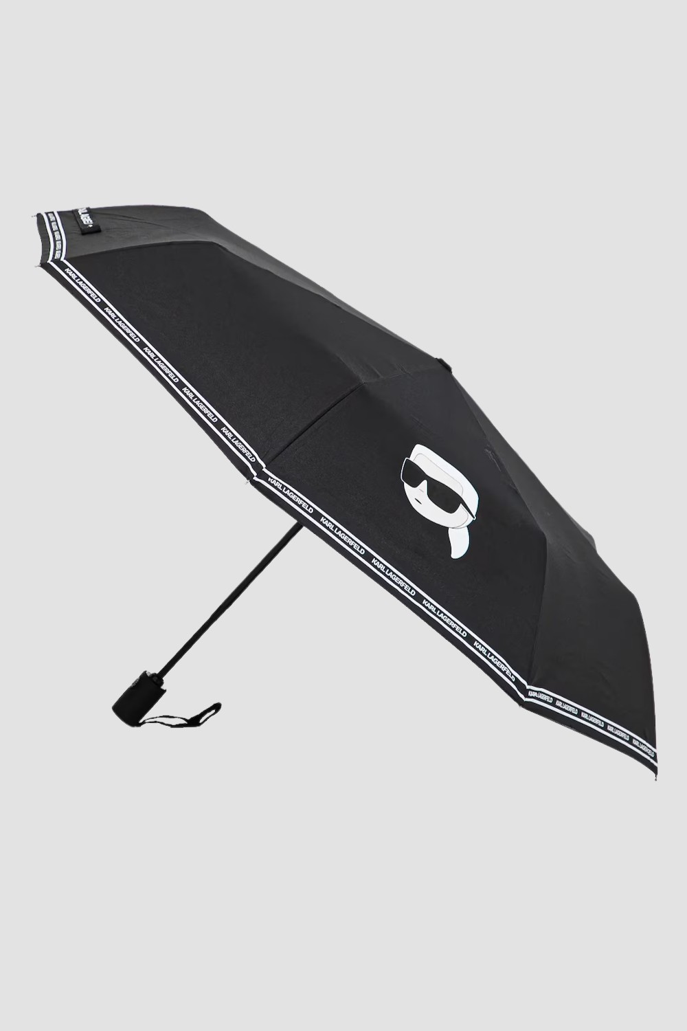 KARL LAGERFELD Czarny damski parasol Ikon SM