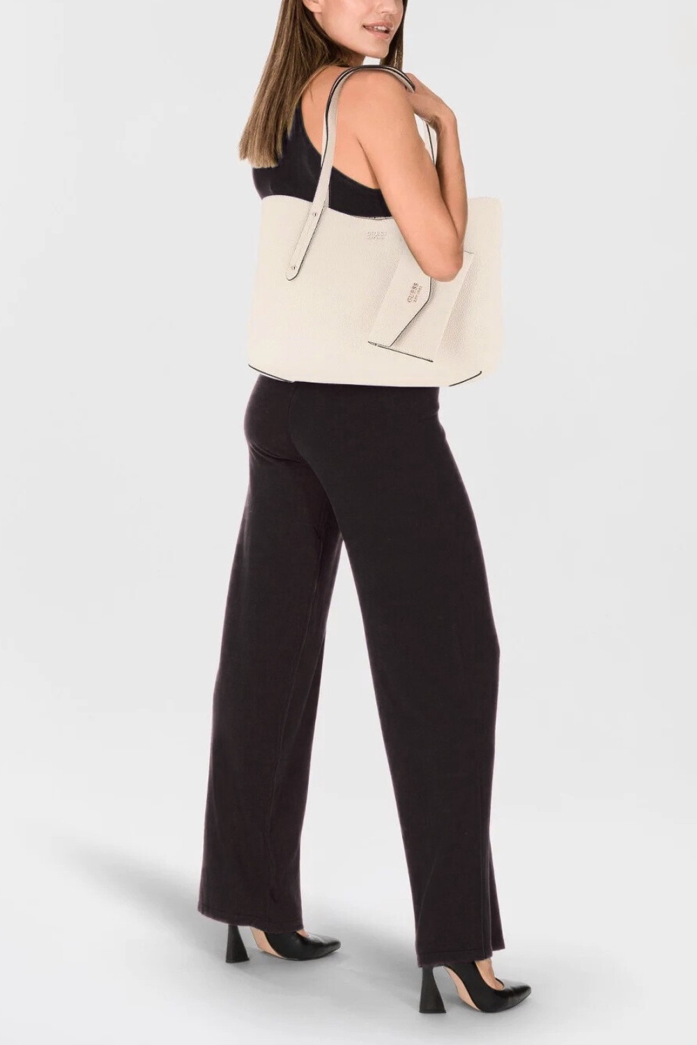 GUESS Geantă shopper 3-in-1 Brenton bej pentru femei