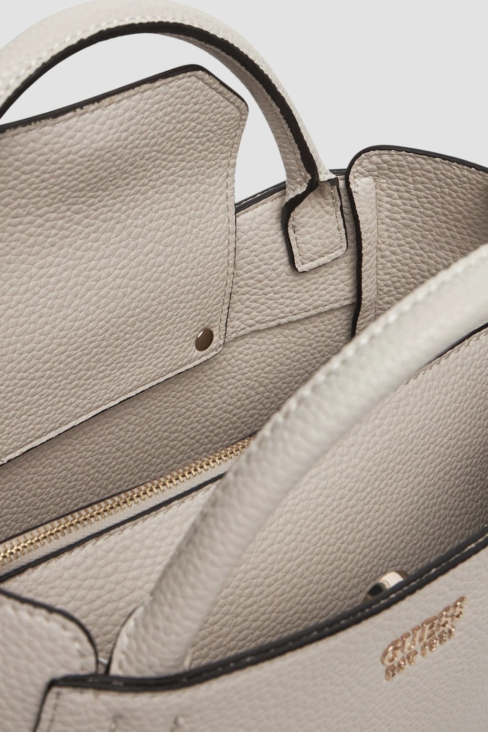 GUESS Biała torebka damska klasyczna SML Girlfriend Satchel