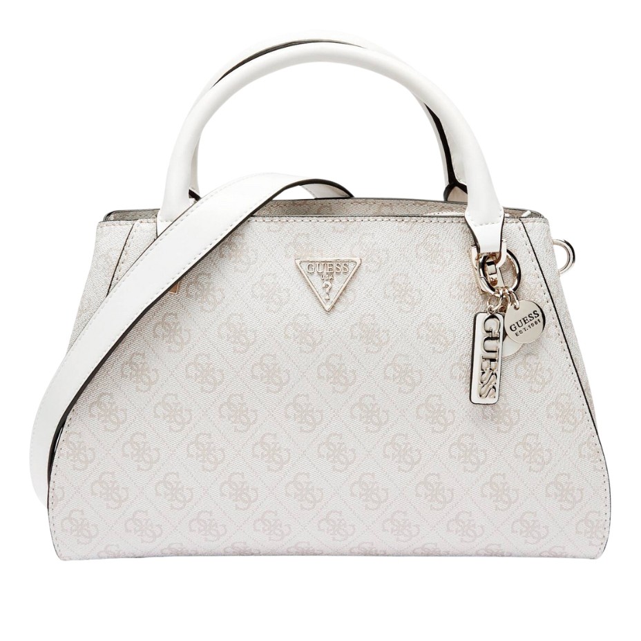 GUESS Biała logowana torebka damska Noelle II