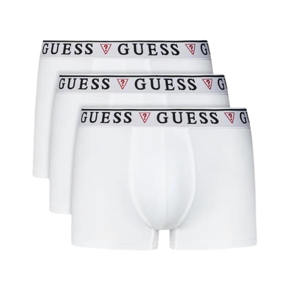 GUESS Zestaw białej męskiej bielizny bokserki 3 Pack