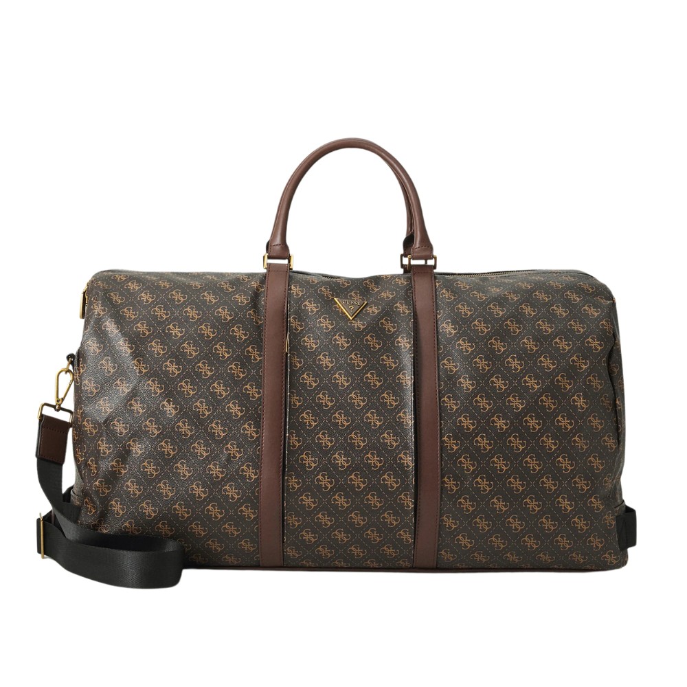 GUESS Brown Men's Logoed Pisa Double Travel Bag