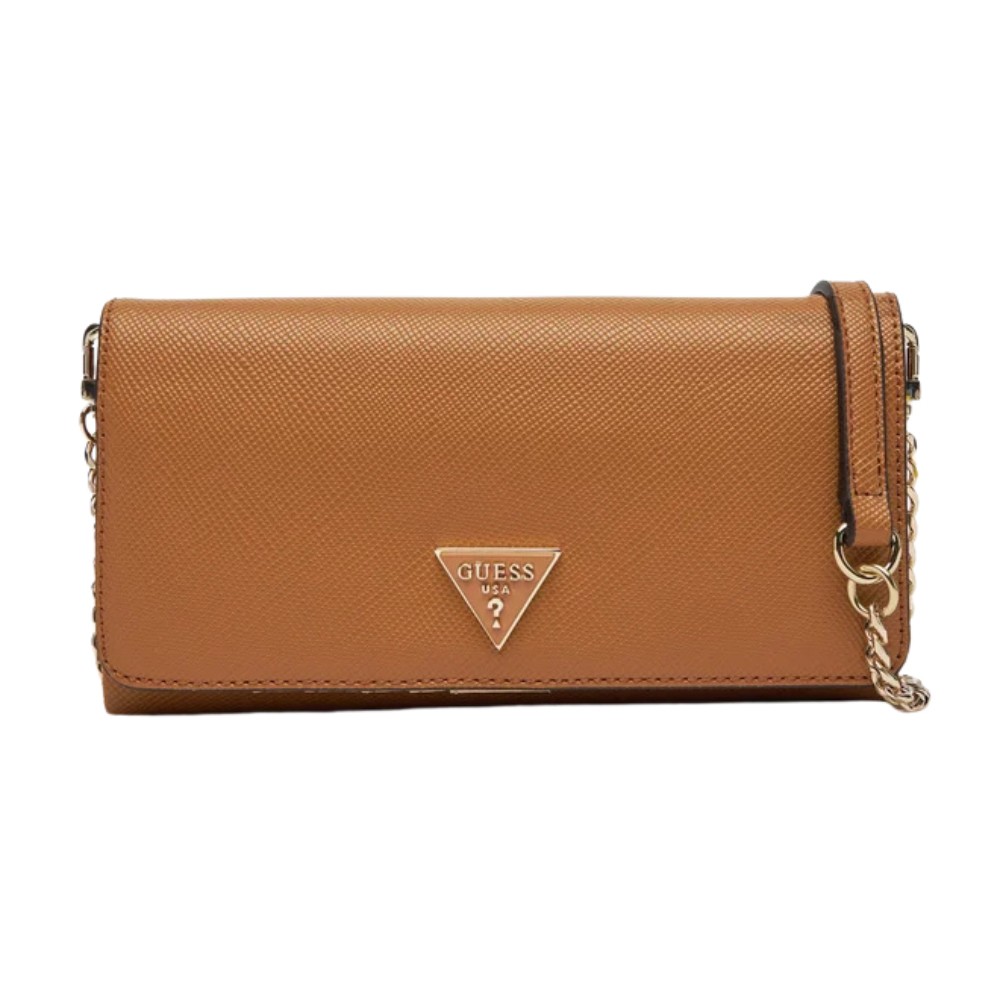 GUESS Brązowy portfel na łańcuszku Noelle II Mini