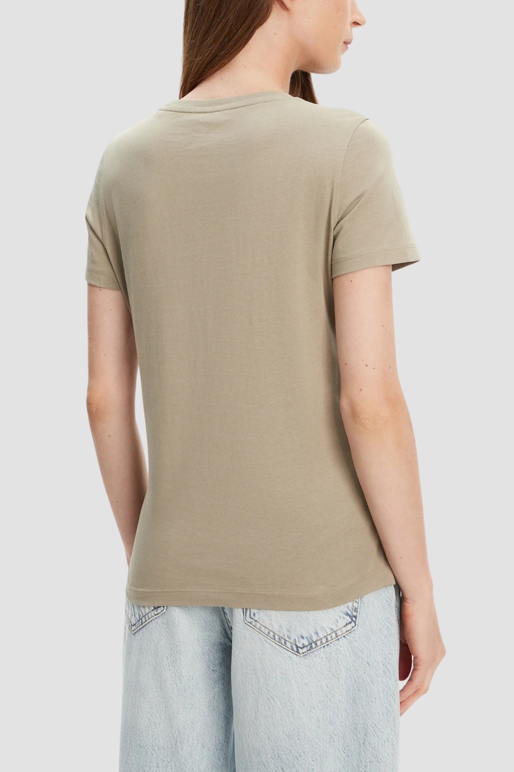 GUESS Zielony damski t-shirt Pearls Love