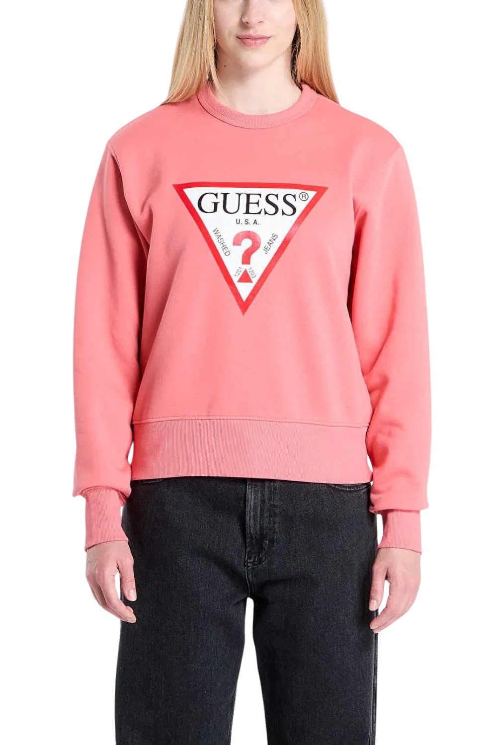 GUESS Pink Women's Original Fleece Sweatshirt