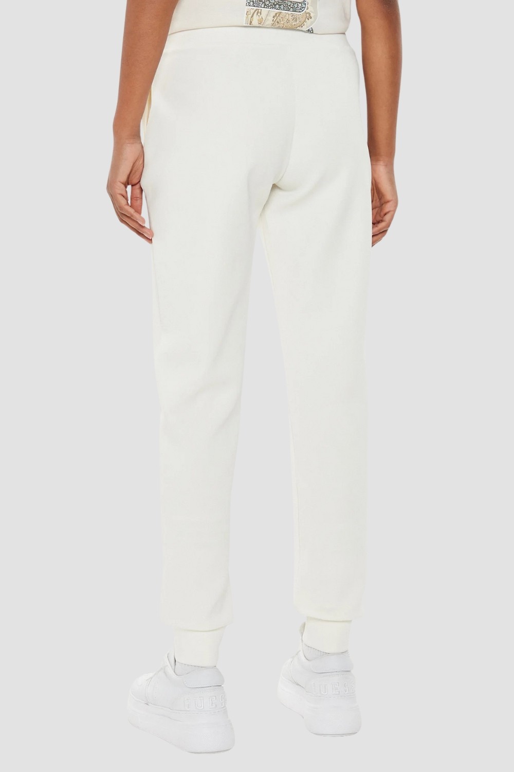 GUESS Beżowe damskie spodnie dresowe Olympe