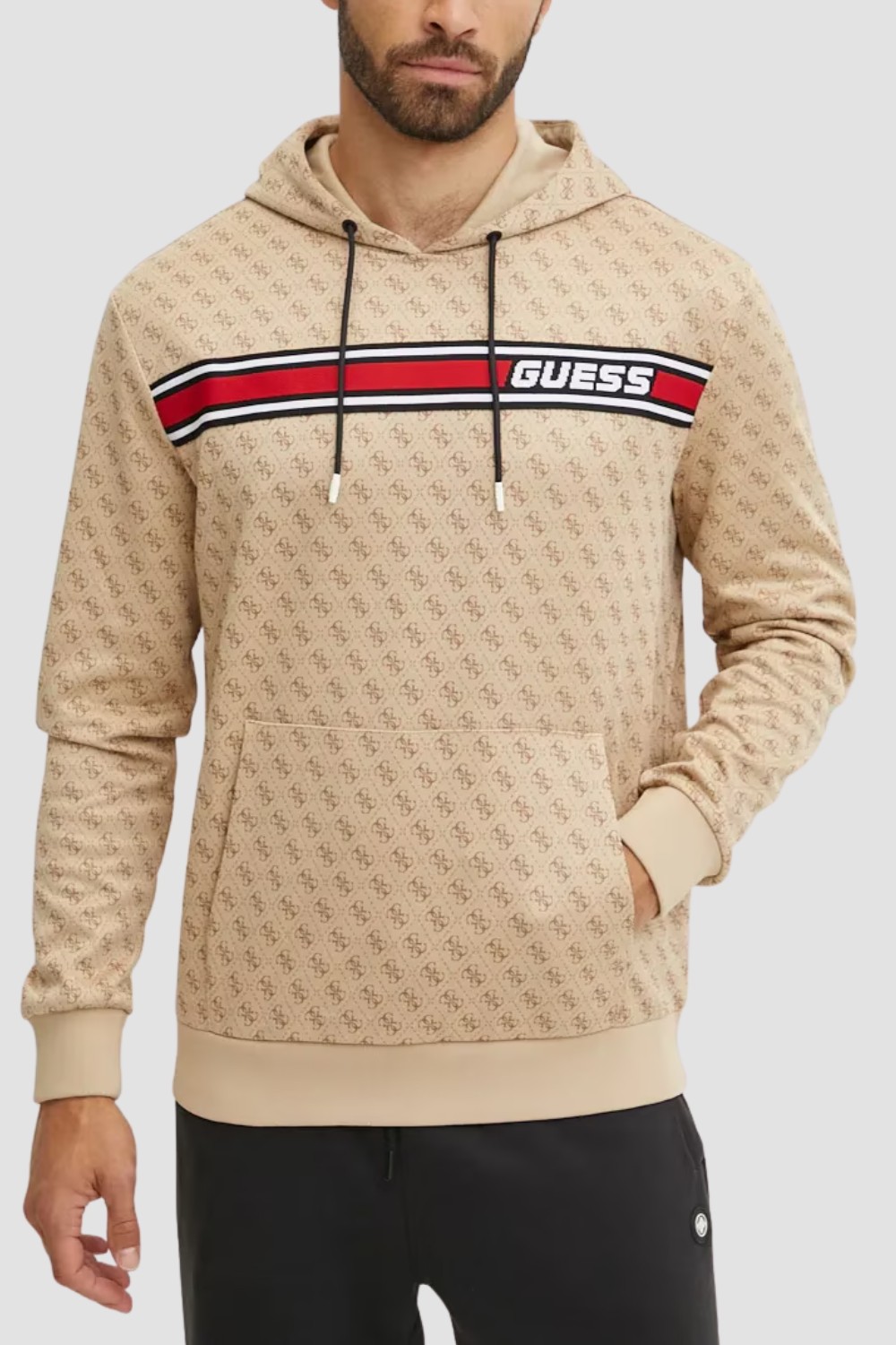 GUESS Beżowa bluza męska New Korbin