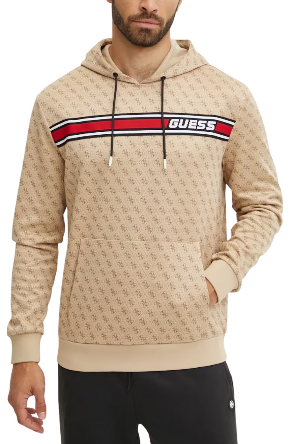 GUESS Beżowa bluza męska New Korbin