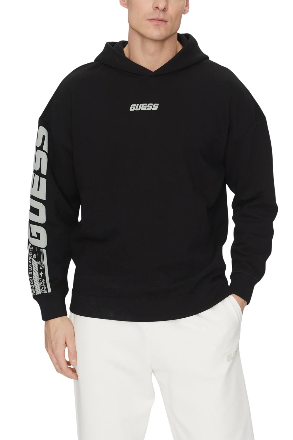 GUESS Czarna bluza męska Dalim Over