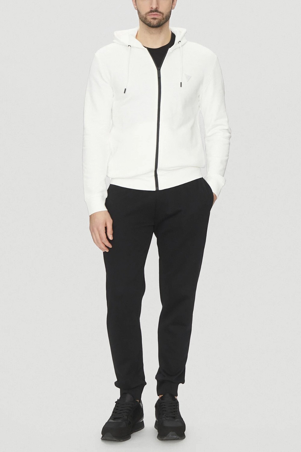 GUESS Biała męska bluza Aldwin