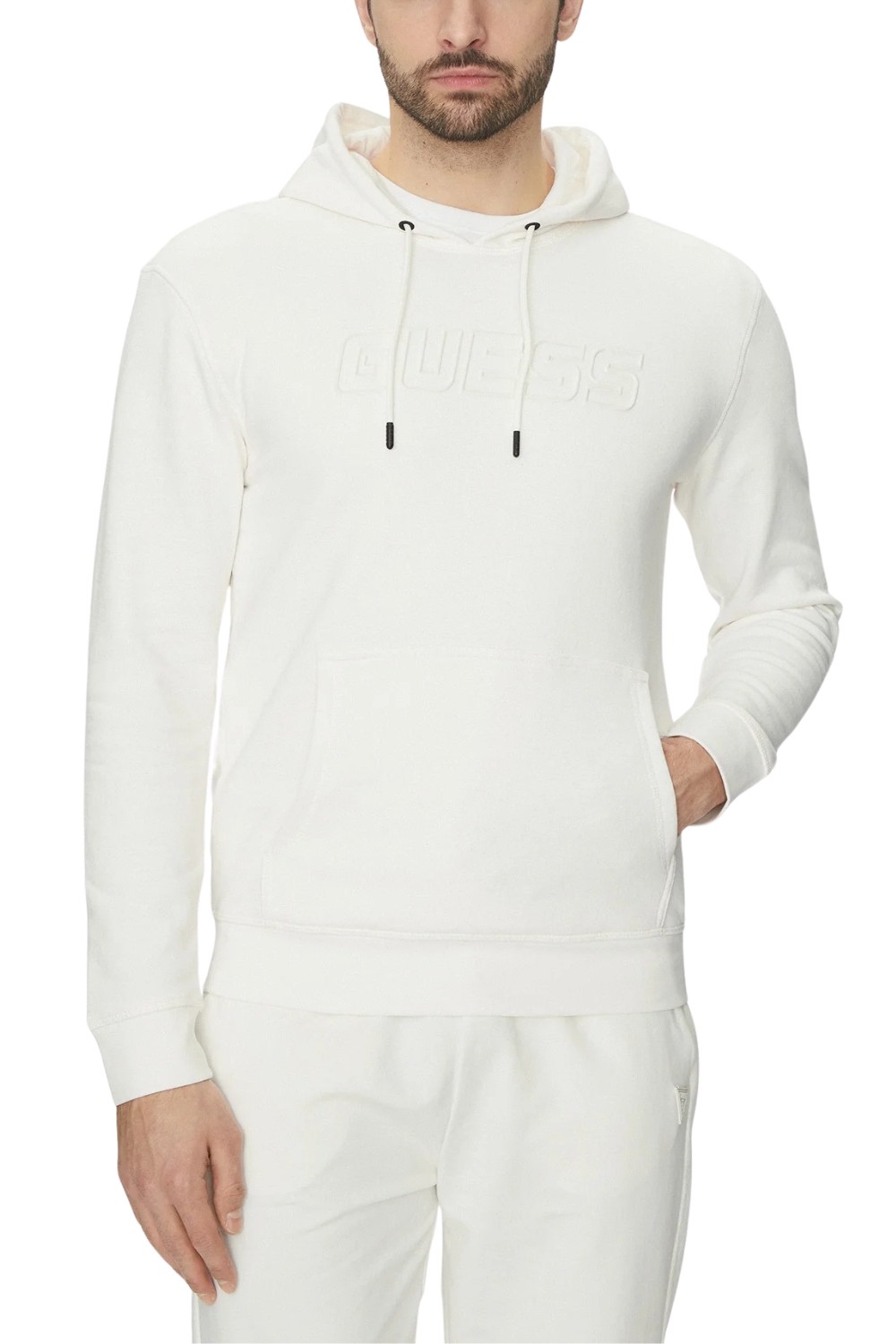 GUESS Biała bluza męska Aldwin