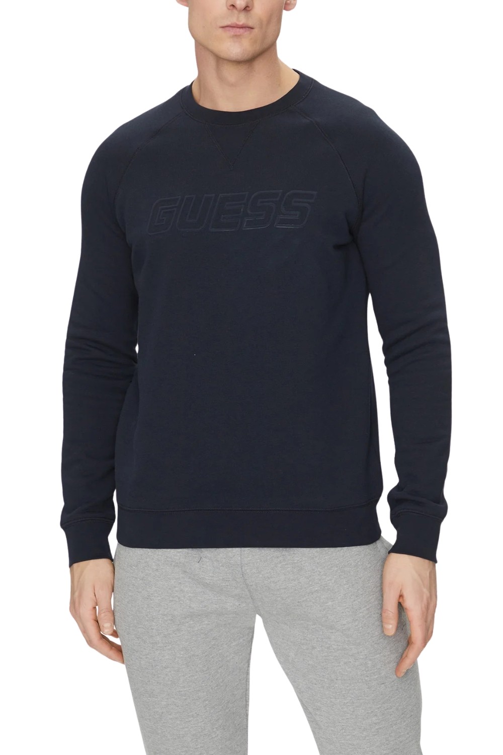 GUESS Granatowa męska bluza New Aldwin