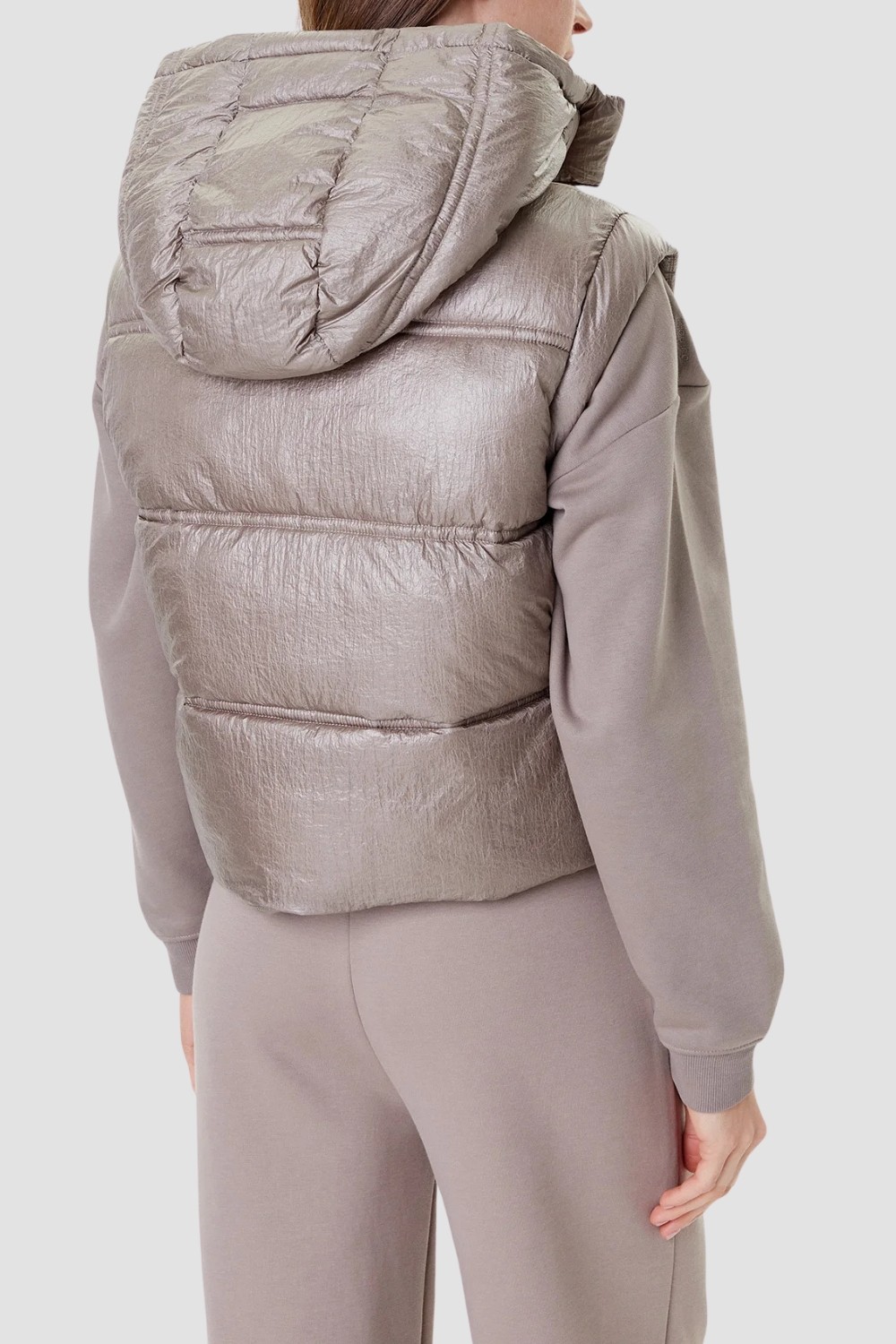 GUESS Beżowa damska kamizelka Padded Vest