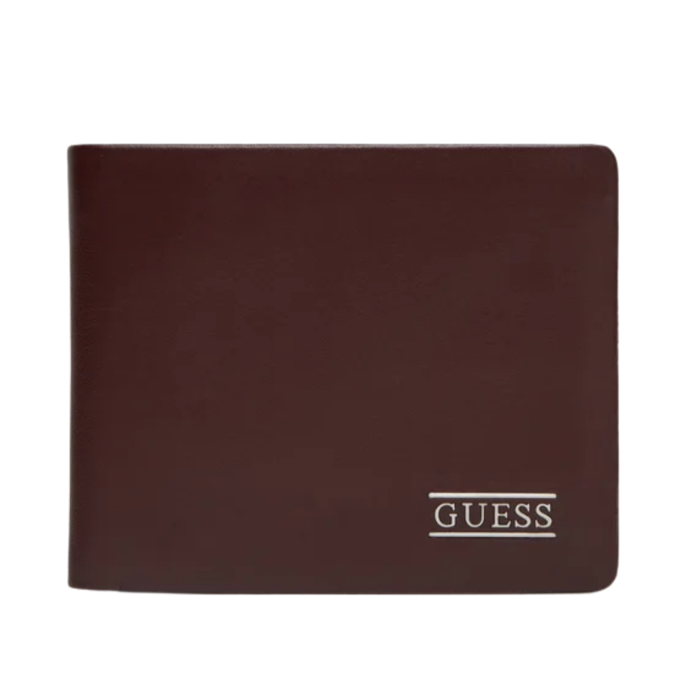 GUESS Brązowy portfel męski New Bosto Bifold