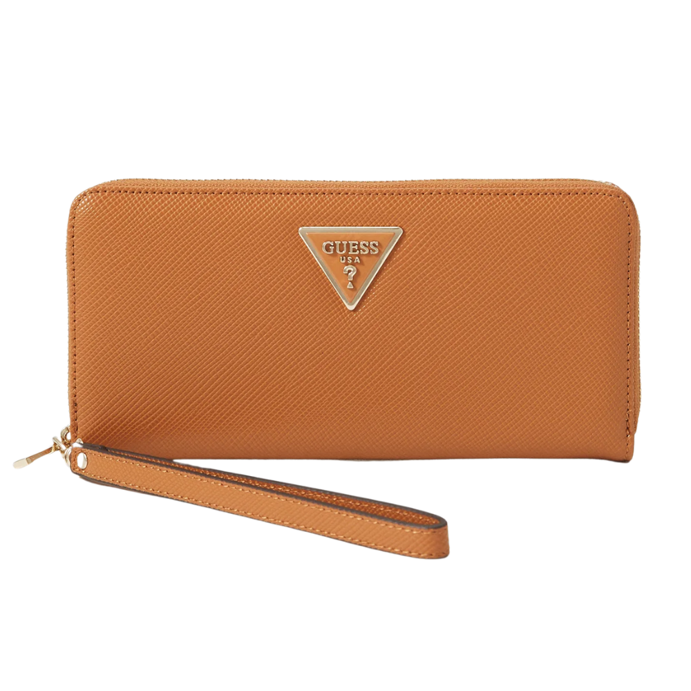 GUESS Brązowy duży portfel damski Laurel