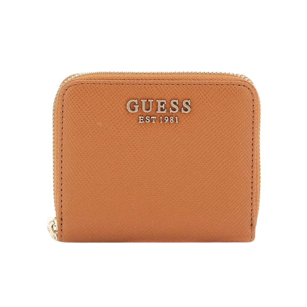 GUESS Brązowy mały portfel damski Laurel