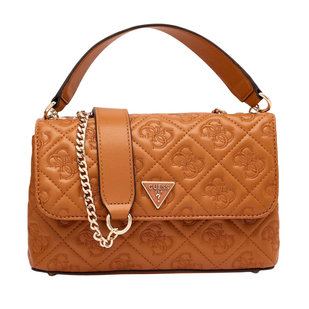 GUESS Brązowa damska kopertówka Adelasia Cnvrtble