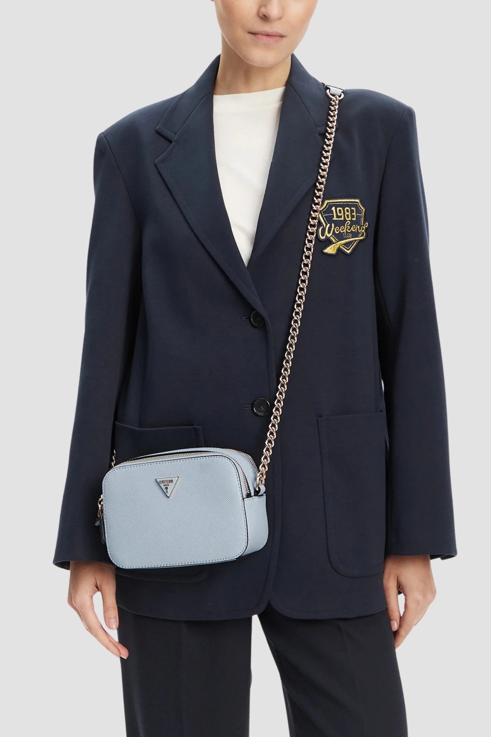 GUESS Blue clutch bag for women Noelle II