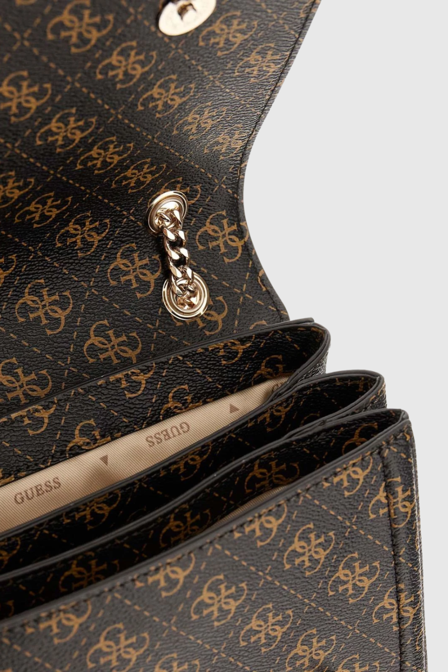 GUESS Brown women's Noelle II clutch bag