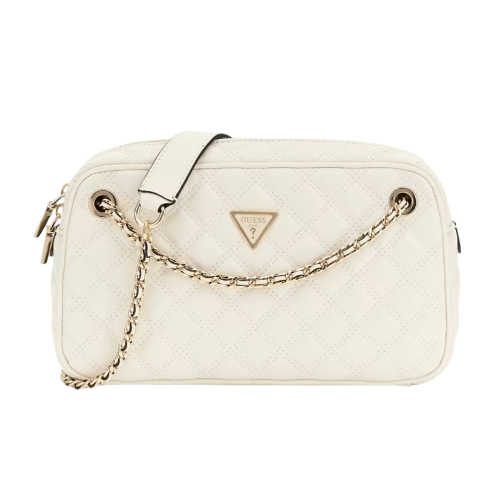 Geantă de ambreiaj GUESS Giully albă pentru femei