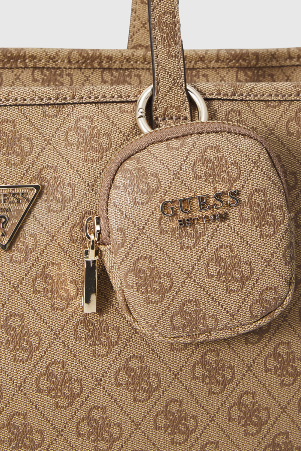 GUESS Beżowa shopperka damska Power Play