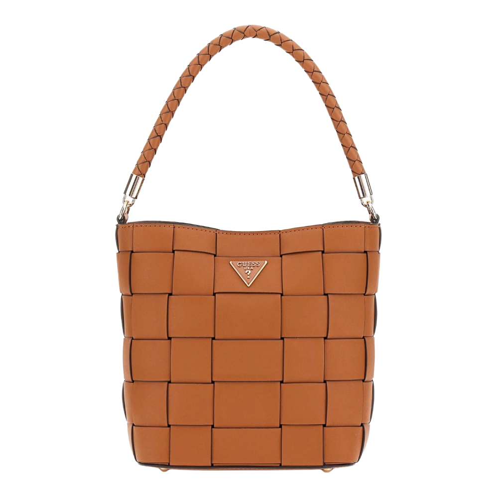 GUESS Brązowa torebka damska Maylee Bucket