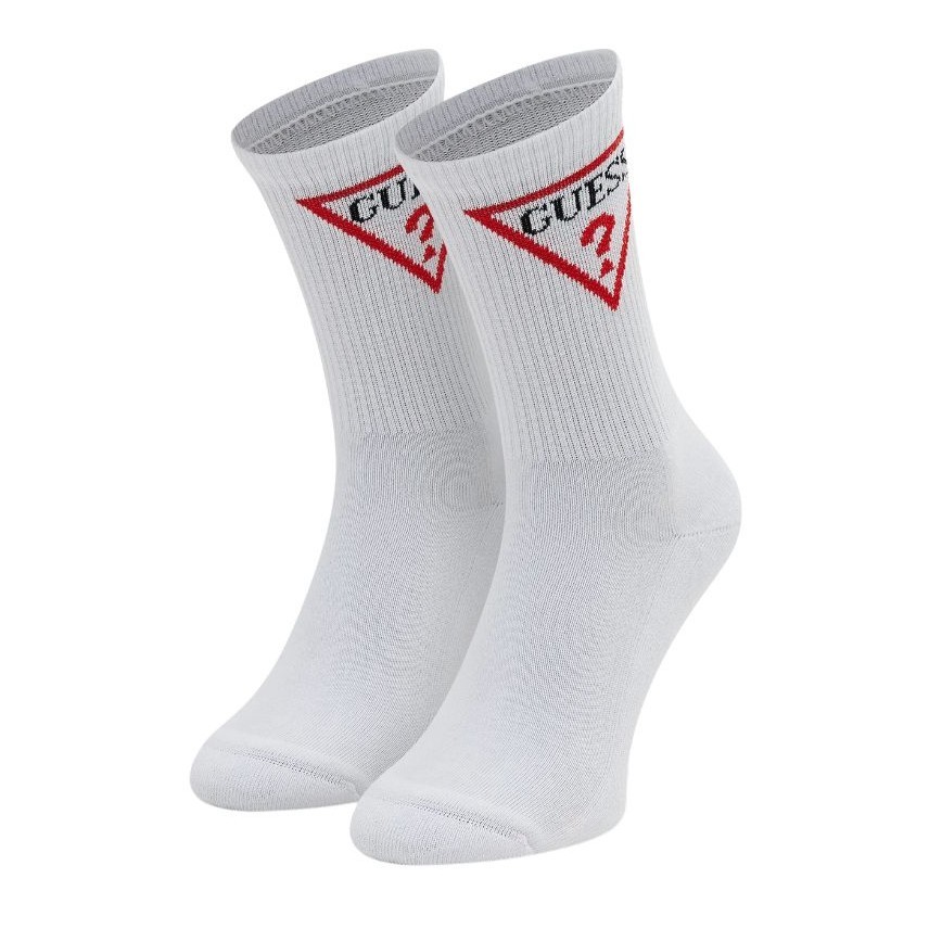GUESS Białe damskie sportowe skarpetki Ellen