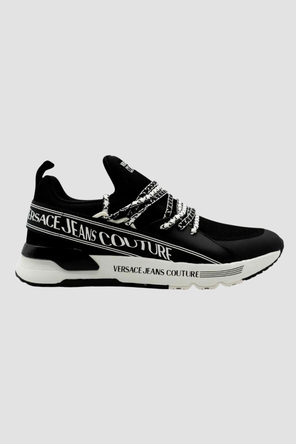 VERSACE JEANS COUTURE Czarne sneakersy męskie Fondo Dynamic Dis. Sa3