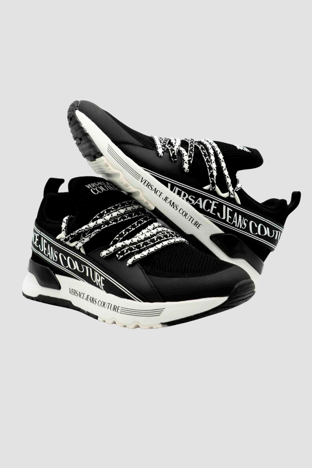 VERSACE JEANS COUTURE Czarne sneakersy męskie Fondo Dynamic Dis. Sa3