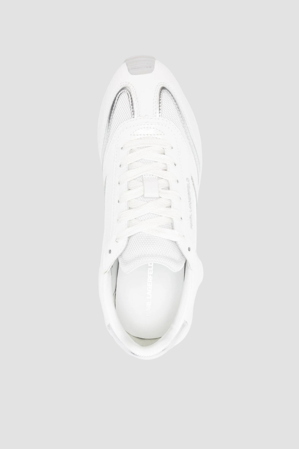 KARL LAGERFELD Białe damskie sneakersy skórzane Kapri Karl NFT Lo Lace