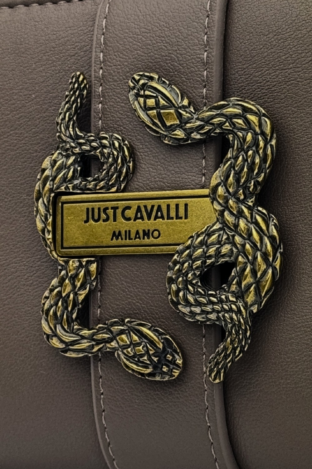 JUST CAVALLI Damski portfel w kolorze taupe Iconic Snakes - Style 15