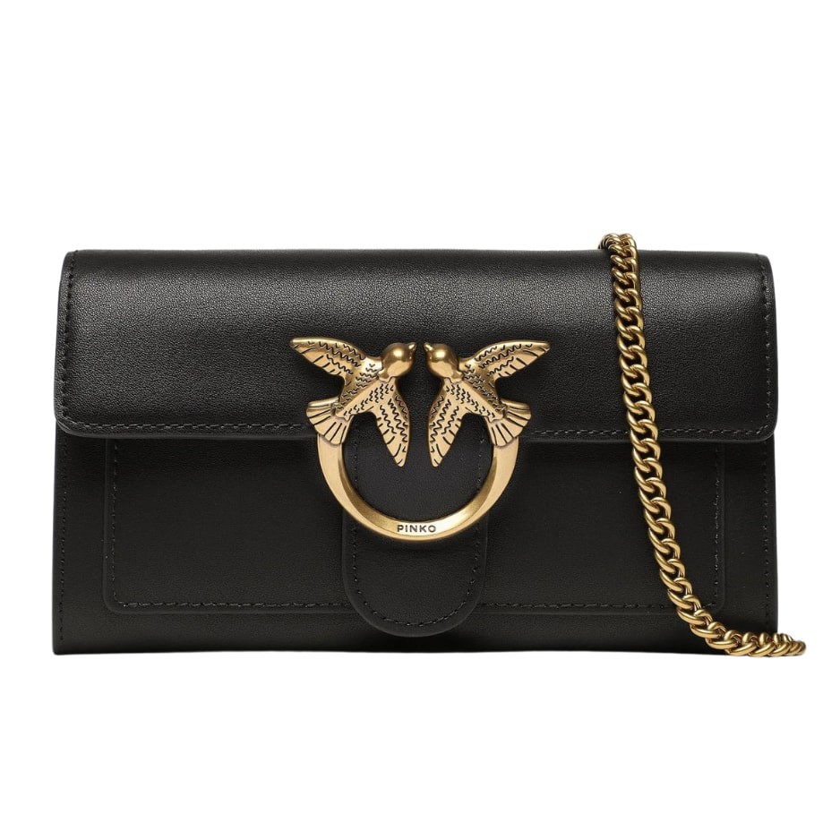 PINKO Black Geantă Love One Portofel C Vitello AW25
