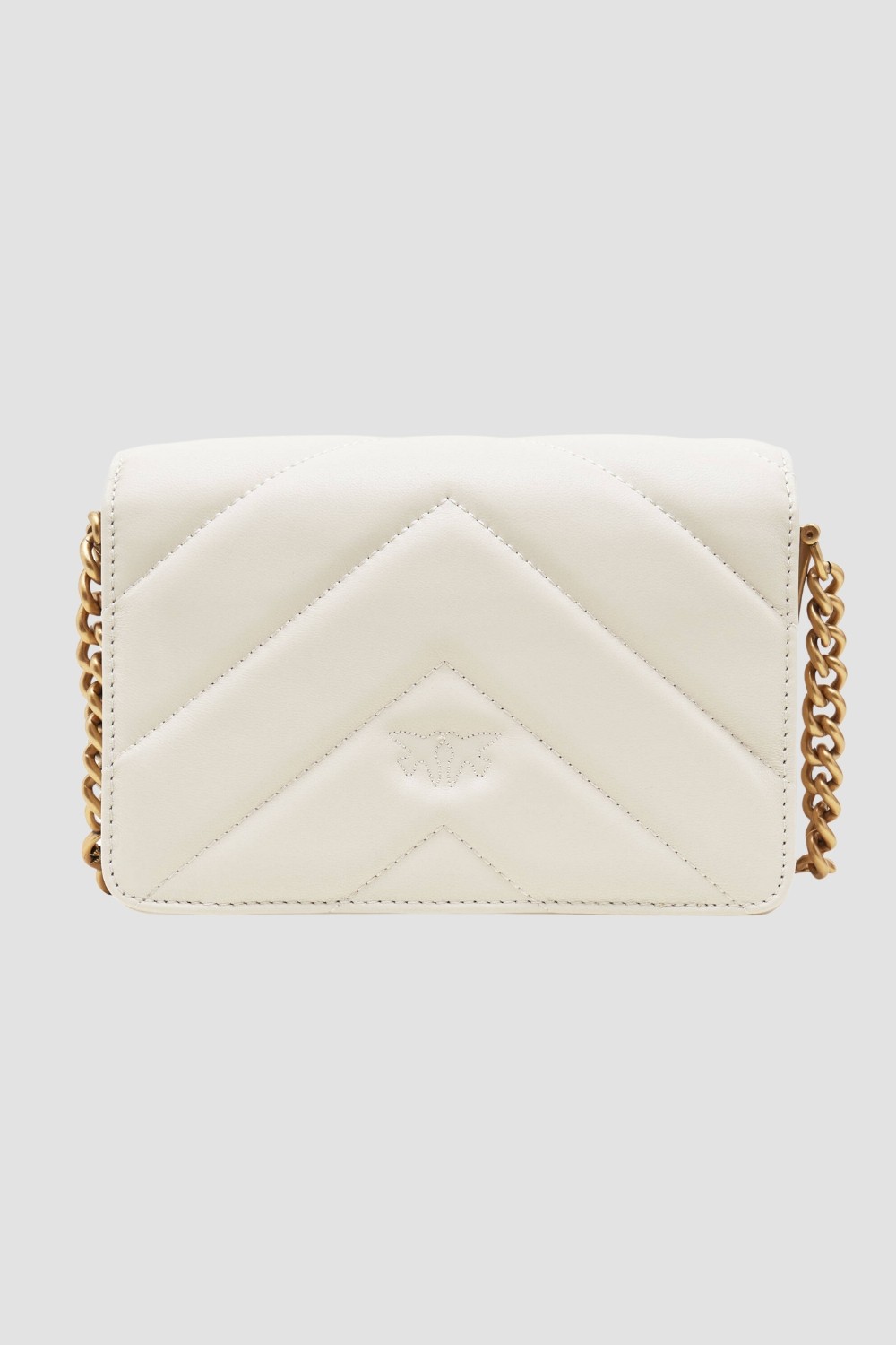 PINKO Beżowa kopertówka Love Click Mini AW25