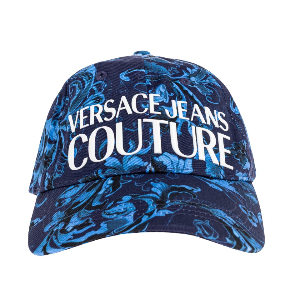 VERSACE JEANS COUTURE Granatowa bawełniana czapka z daszkiem The Middle