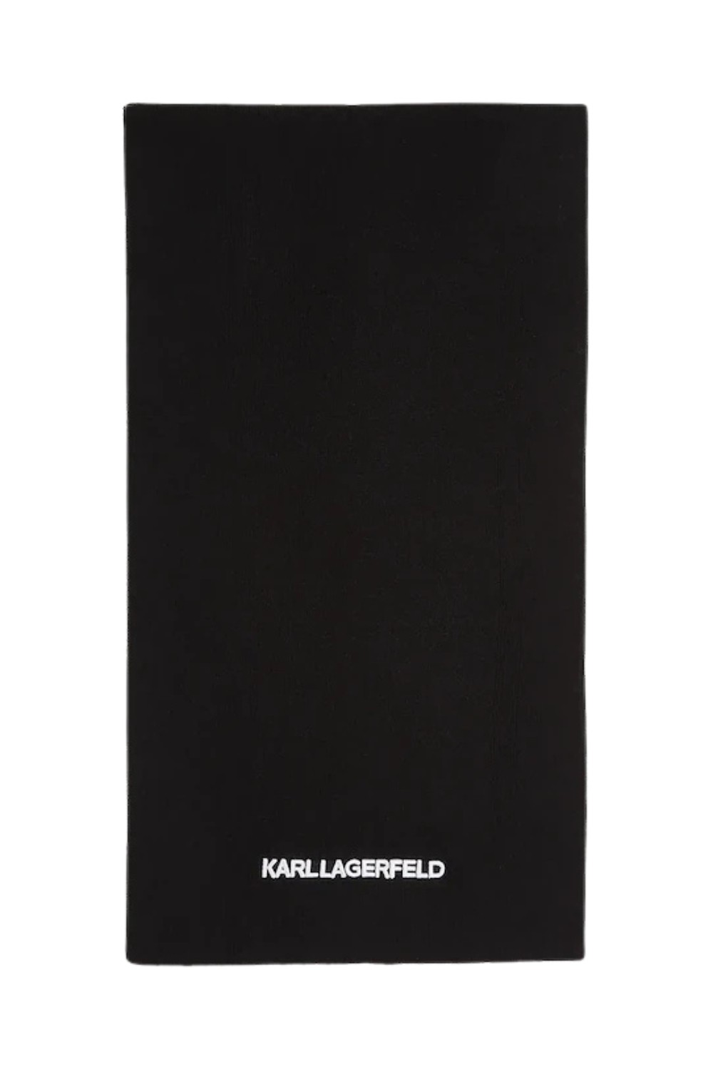 KARL LAGERFELD Czarny damski szalik z haftowanym logo