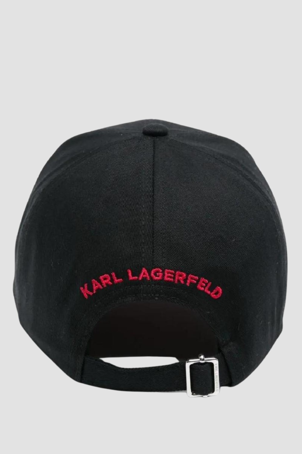 KARL LAGERFELD Czapka z daszkiem damska ze zmiennym logo na rzep Ikon