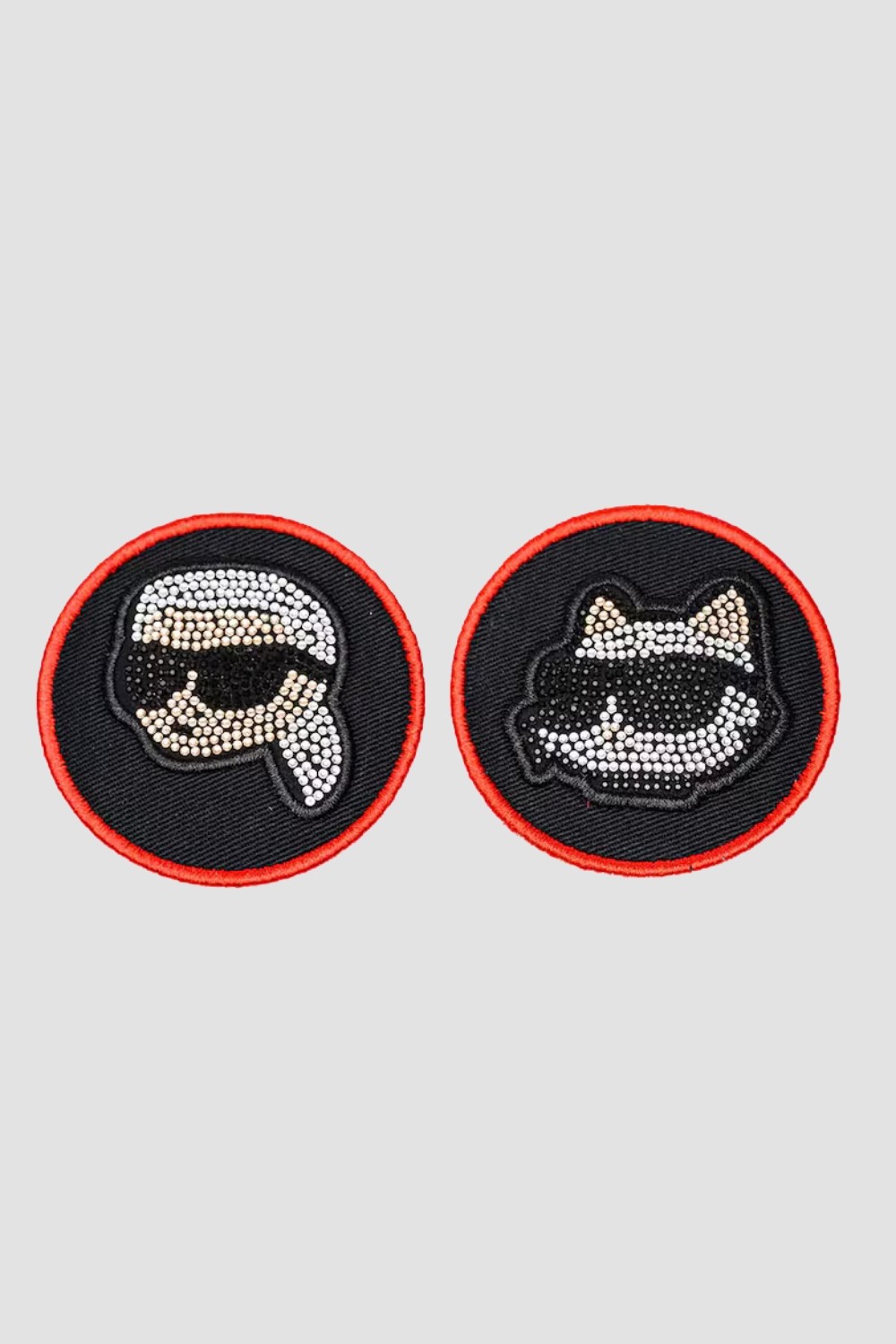 KARL LAGERFELD Czapka z daszkiem damska ze zmiennym logo na rzep Ikon