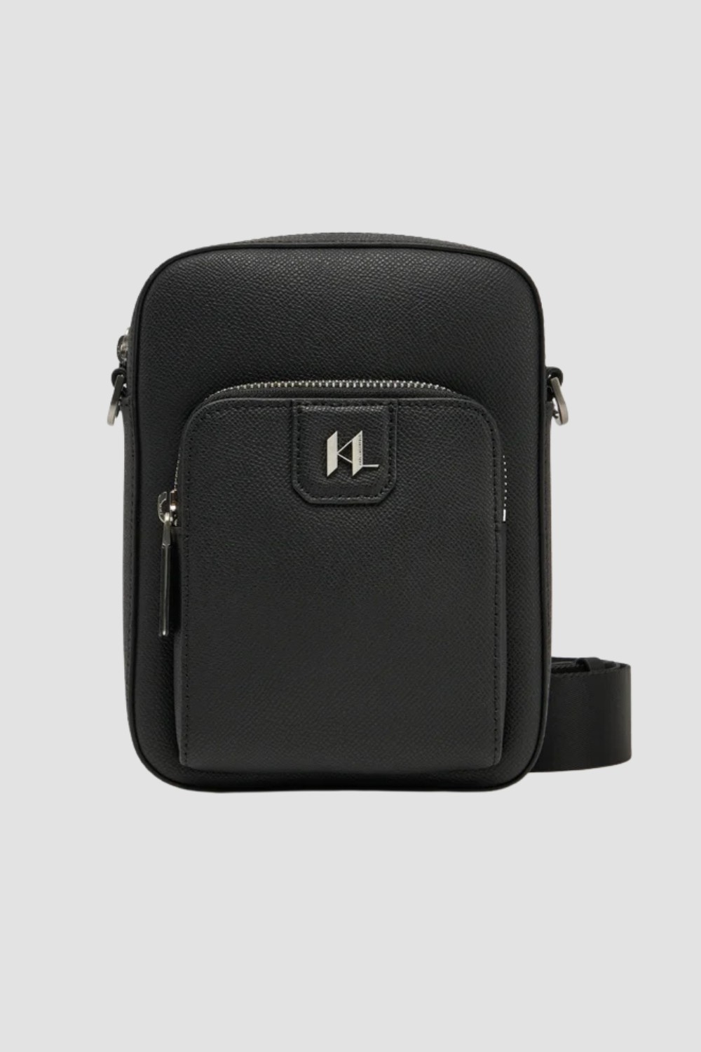 KARL LAGERFELD Geantă din piele cu logo pentru bărbați