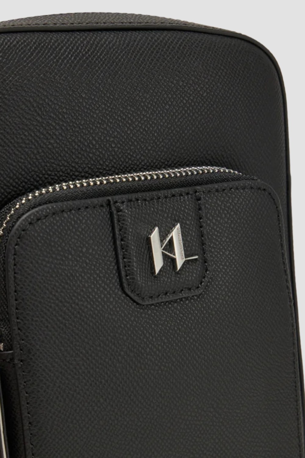 KARL LAGERFELD Geantă din piele cu logo pentru bărbați