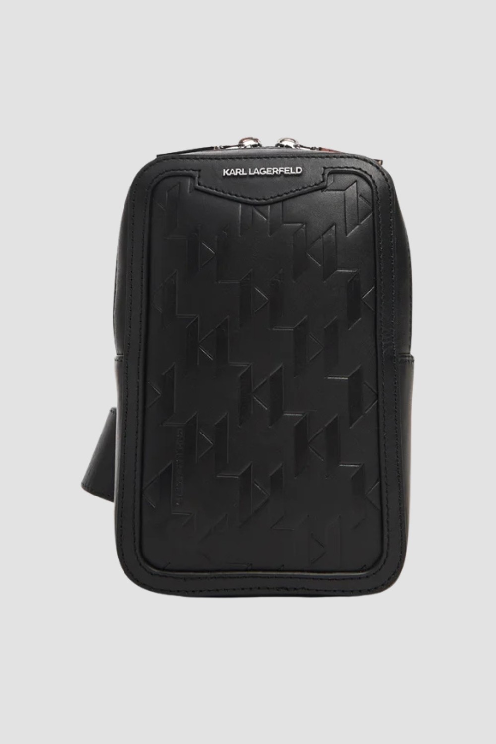 KARL LAGERFELD Saszetka męska skórzana z monogramem