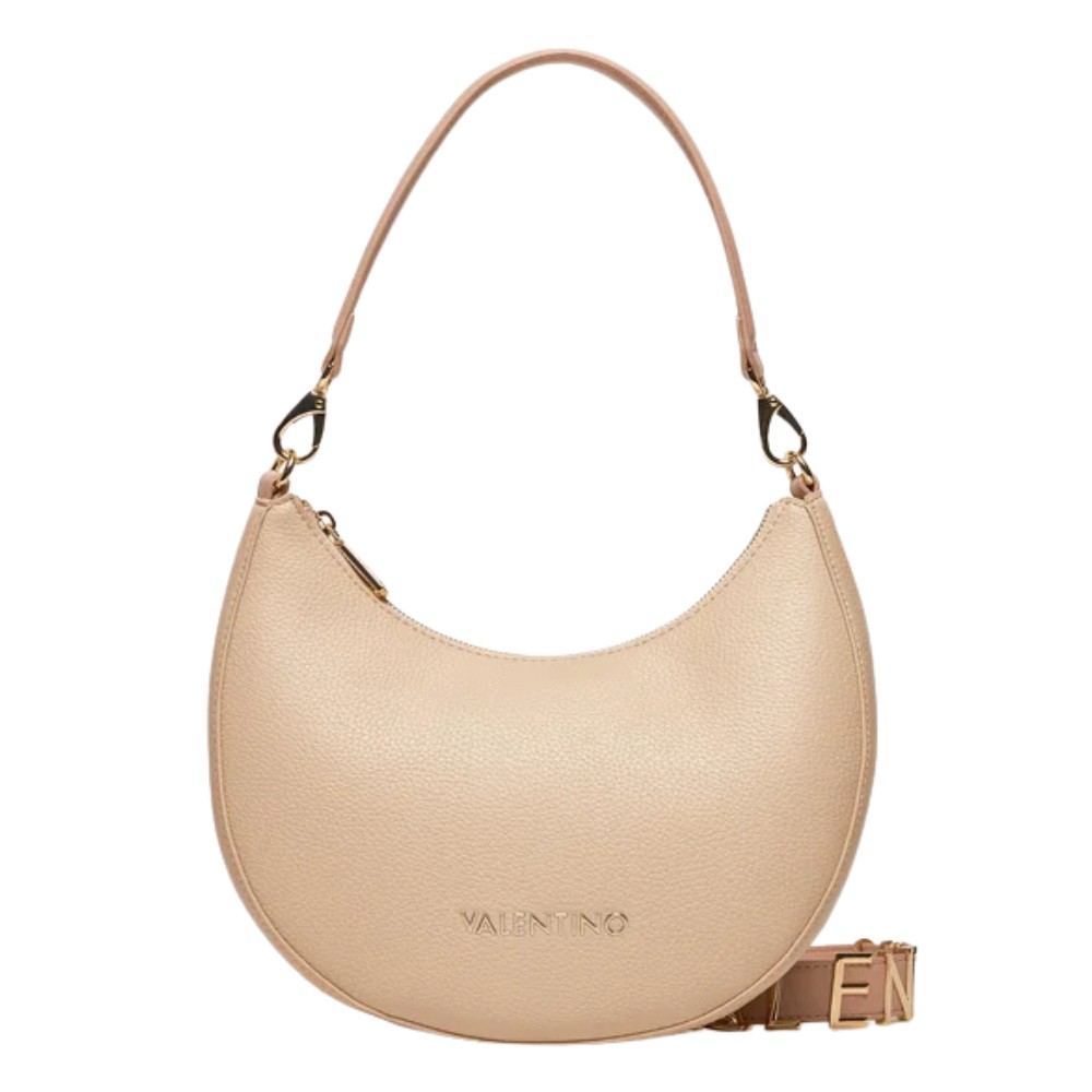VALENTINO Beżowa torebka księżyc Alexia Hobo Bag