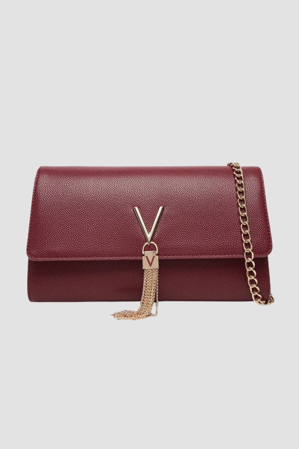 VALENTINO Bordowa kopertówka Pochette
