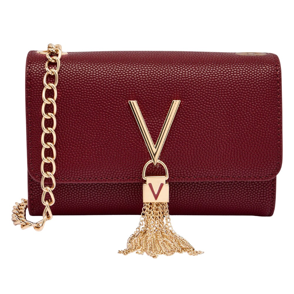 VALENTINO Bordowa kopertówka Divina