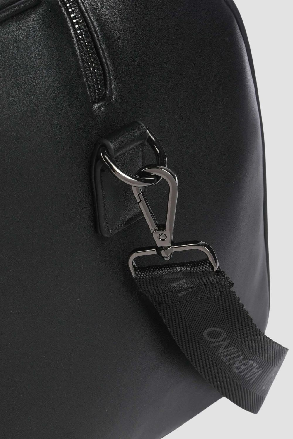VALENTINO Czarna torba podróżna z ekoskóry Horizon