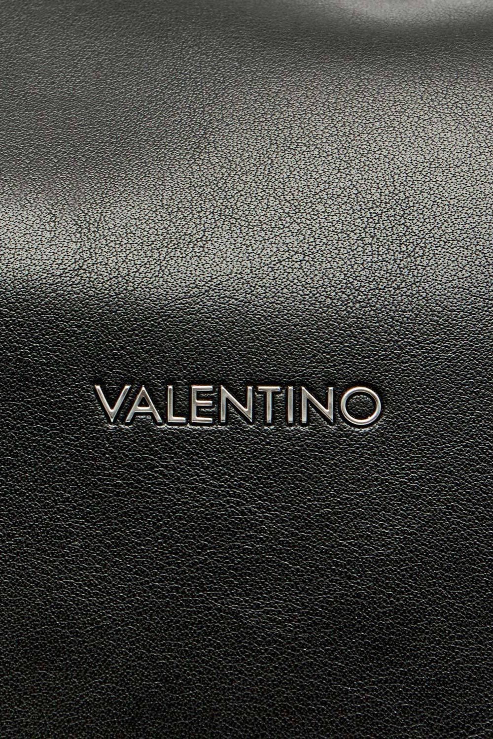 VALENTINO Czarna torba podróżna z ekoskóry Horizon