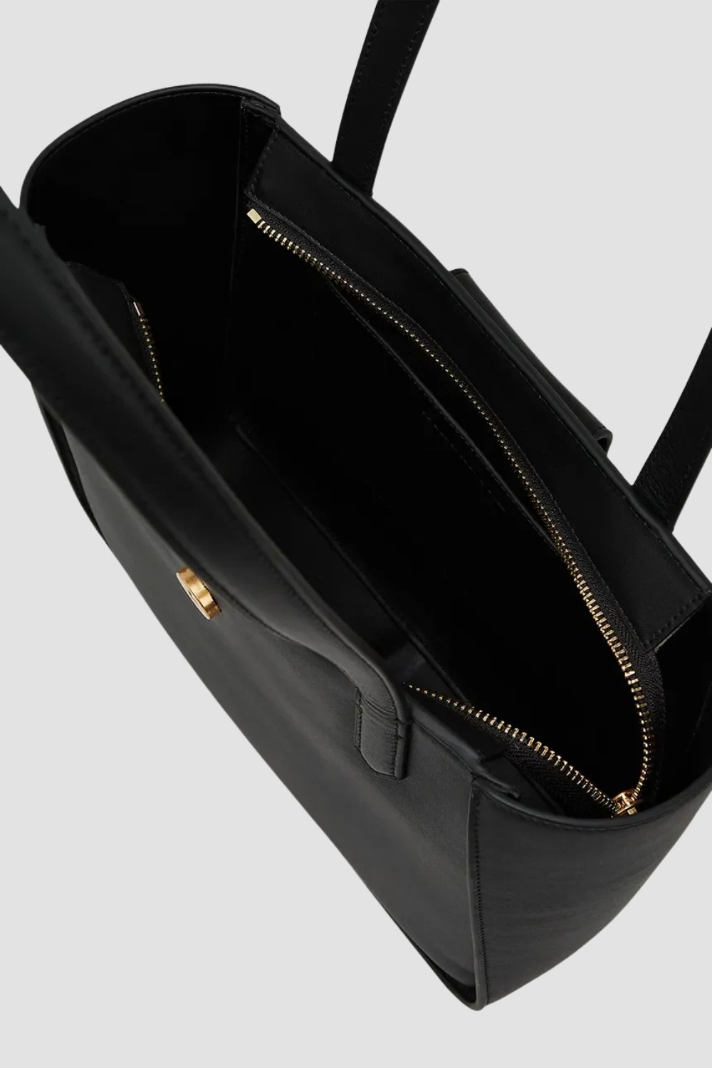 KARL LAGERFELD Чорна сумка-шоппер із золотим логотипом Signature