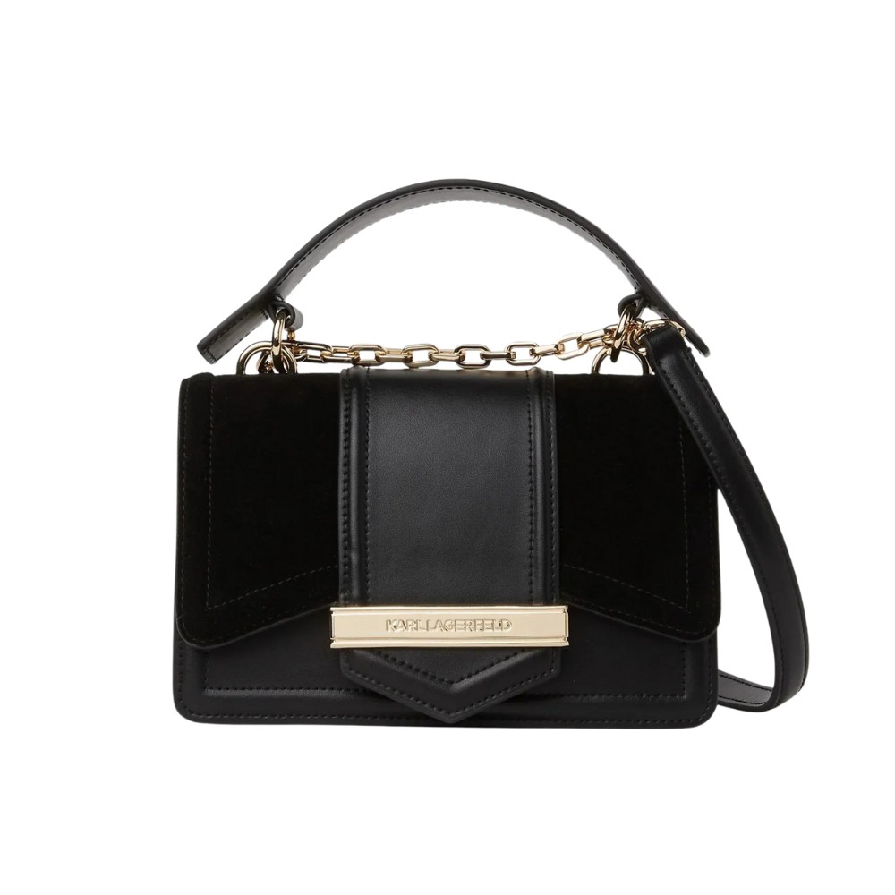 KARL LAGERFELD Чорна шкіряна сумка Nova