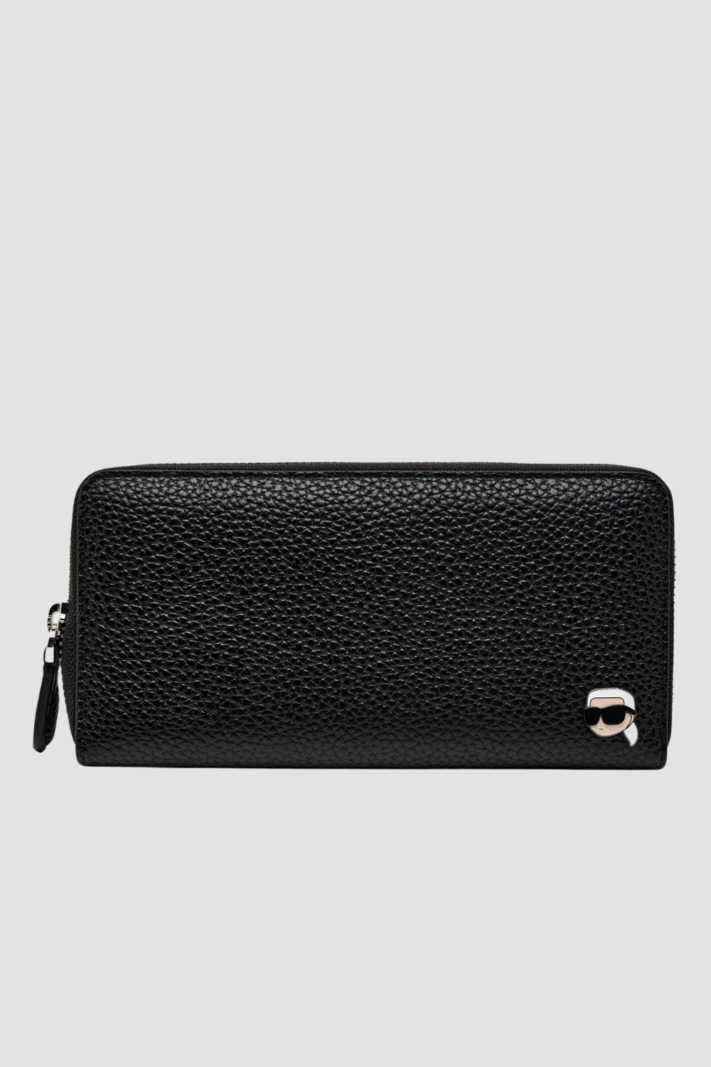 KARL LAGERFELD Black Ikon Pebble Pin Cont Wallet